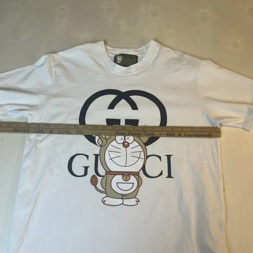 Doraemon x Gucci oversize T-shirt Men's Sz Xsmall White Short Sleeve